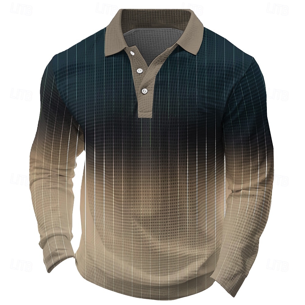 Men's 3D Digital Print Long Sl - Shirt Camp Collar review and price