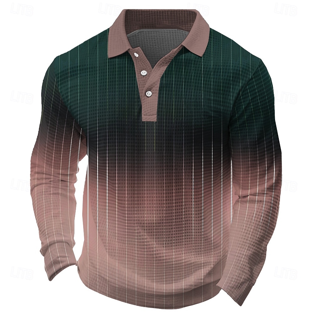 Men's 3D Digital Print Long Sl - Shirt Camp Collar review and price