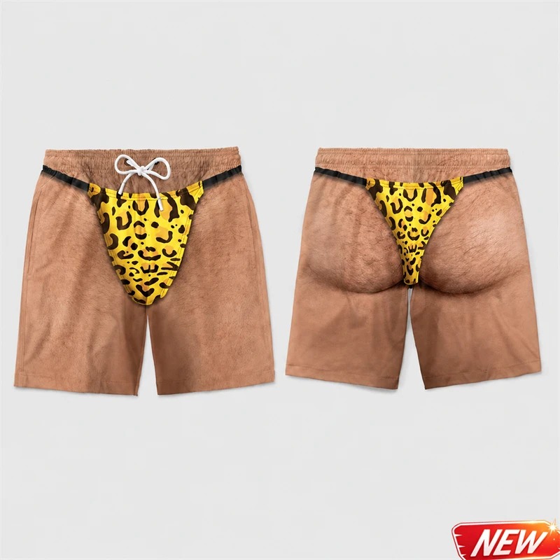Funny Men 3D Print Leopard Pri - Trunks Board Surf review and price