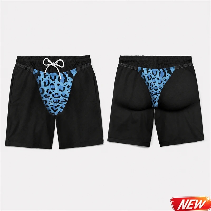 Funny Men 3D Print Leopard Pri - Trunks Board Surf review and price