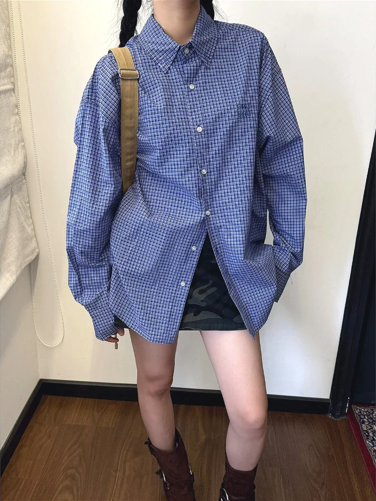 Vintage Blue Plaid Shirts for  - Shirt Camp Collar review and price